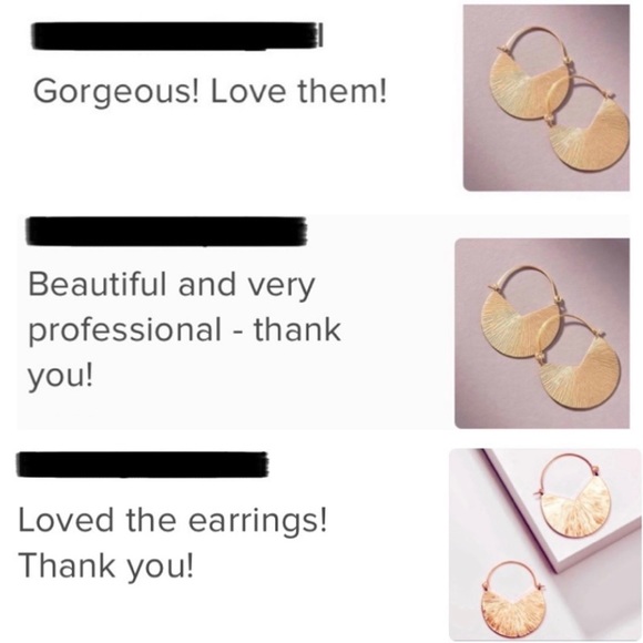 🍋2/$30 New Anthro Etched Hoops - Picture 5 of 6